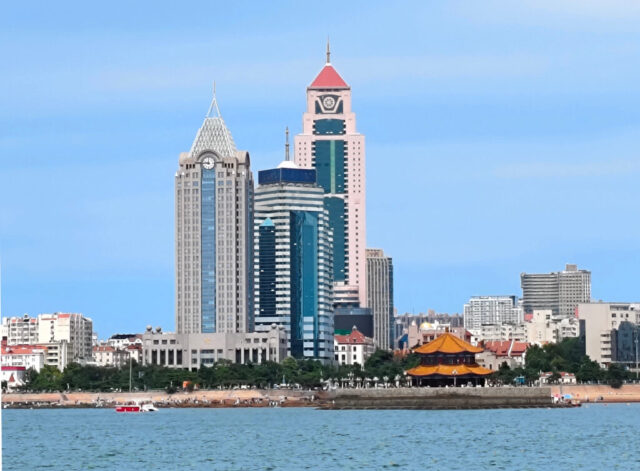 Qingdao Vue depuis la mer