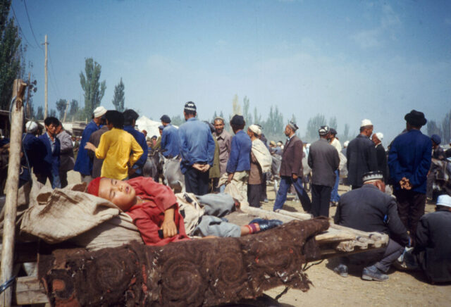 Le marché de Kashgar en 1990