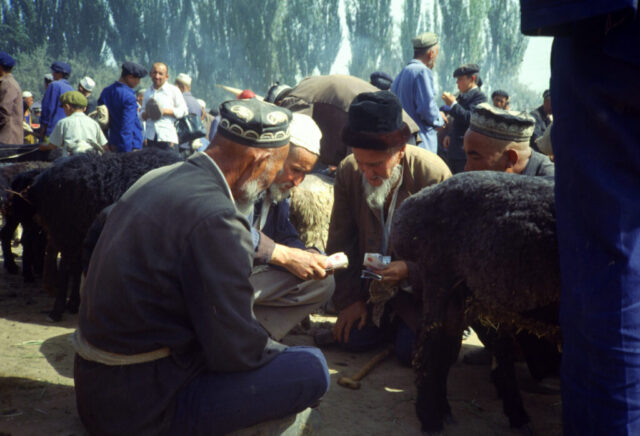 Le marché de Kashgar en 1990
