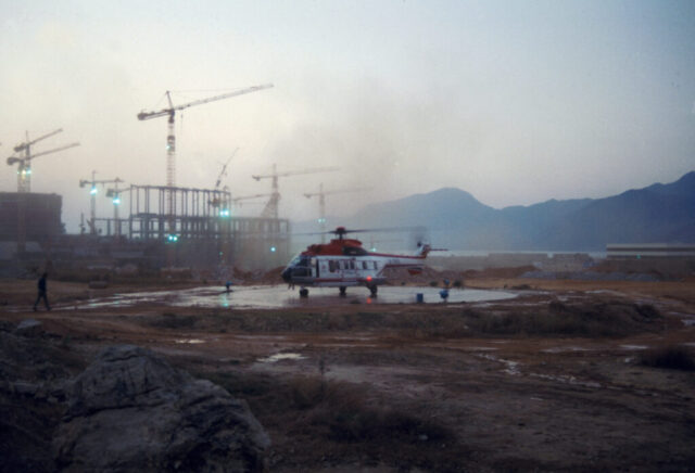 La centrale nucléaire de Daya Wan en cours de construction (1990)