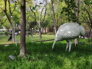 Cache-cache de l'autruche - LplusL - Belgique Sculptures du Parc Jìng'ān - Shanghai