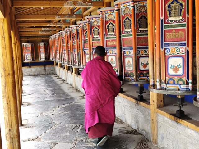 Xiahe - Monastère de Labrang - Les moulins de prière