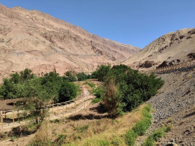 Mazar, village Ouïghour dans la vallée du Tuyoq