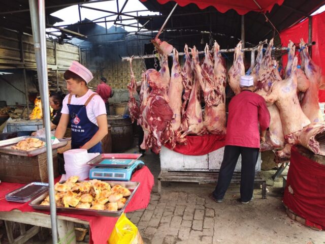 Marché alimentaire de Kashgar