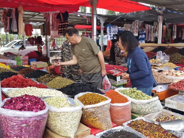 Marché alimentaire de Kashgar