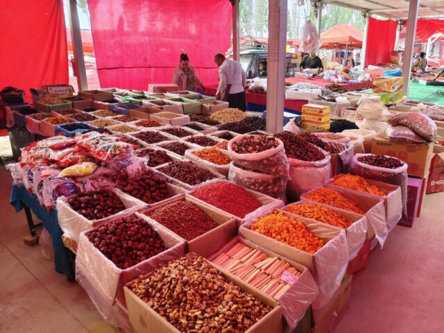 Marché alimentaire de Kashgar