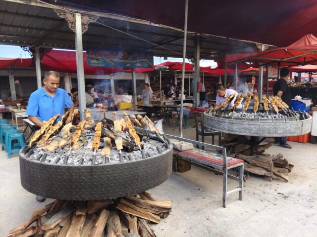Marché alimentaire de Kashgar