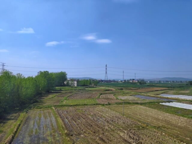 Paysages de Chine vus depuis le train