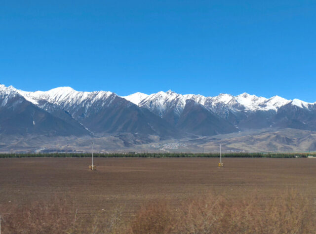 Paysages de Chine vus depuis le train