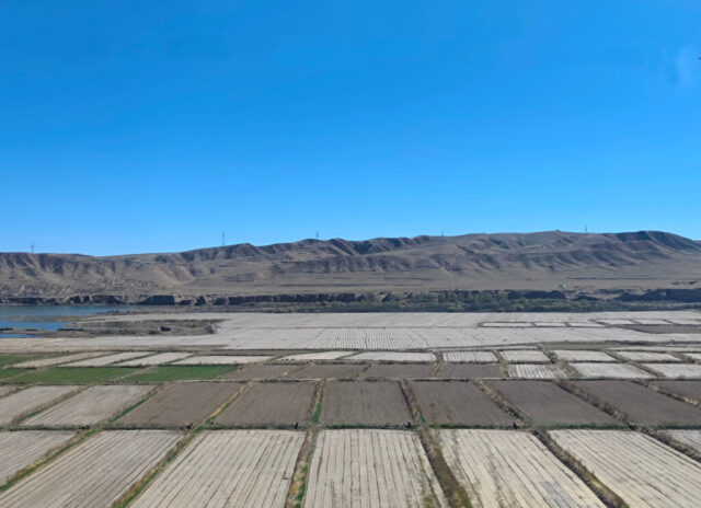 Paysages de Chine vus depuis le train